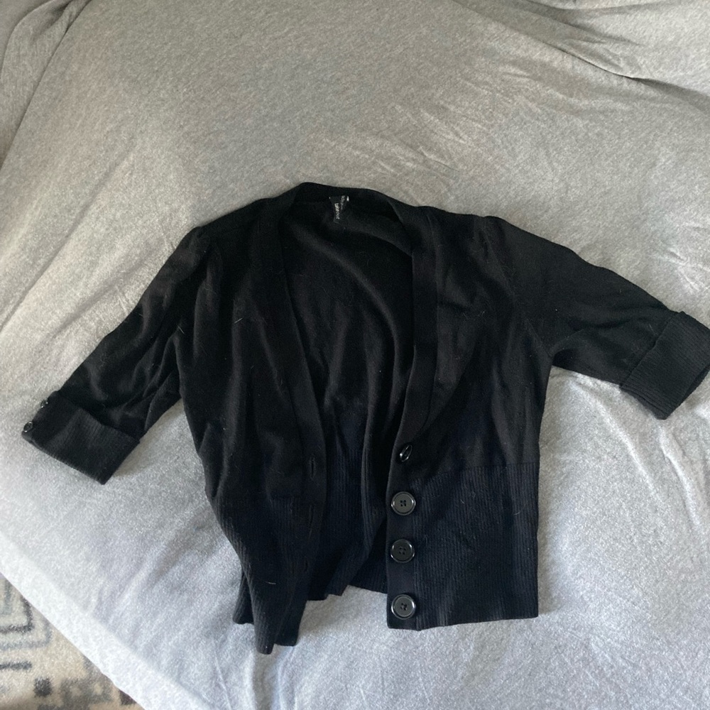 Take Out black cropped cardigan